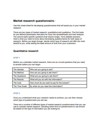 market research questions for stationery