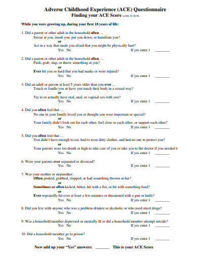 19+ Child Questionnaire Templates in PDF | MS Word