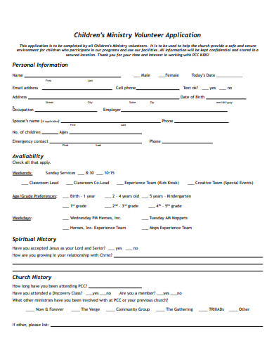 10-church-volunteer-form-templates-in-pdf-doc