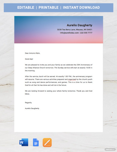  Invitation Letter In English 36 Best Invitation Letter Templates And 