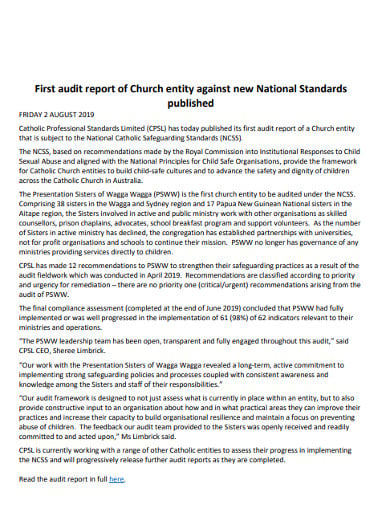 church-audit-published-report