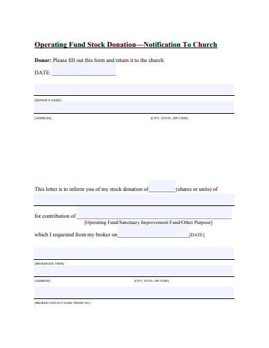 church donation fund form1