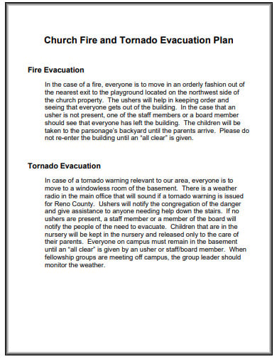 church-evacuation-plan-template