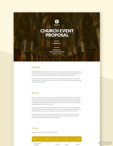 church-event-proposal-template