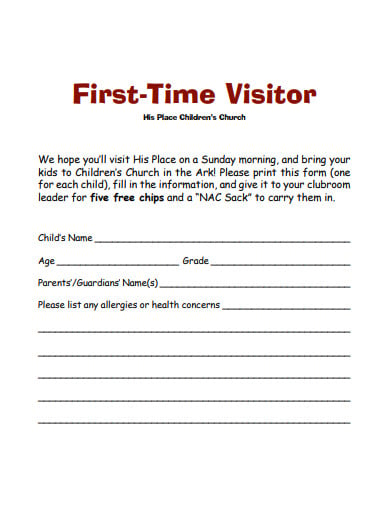 church-first-time-visitors-form