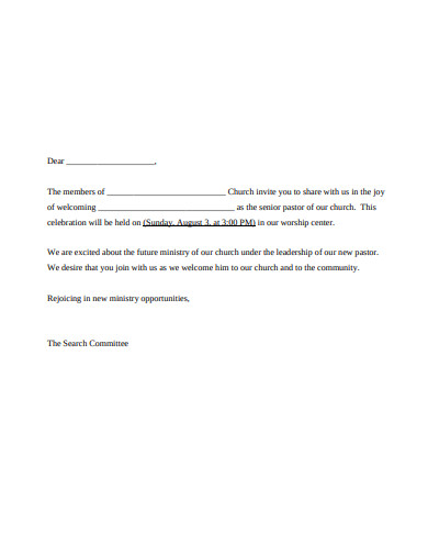 10 Church Invitation Letter Templates in DOC PDF Free 