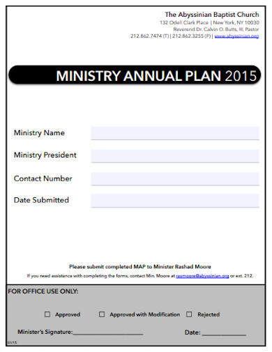 church business plan template