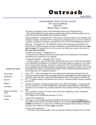 5  Church Outreach Plan Templates in PDF DOC
