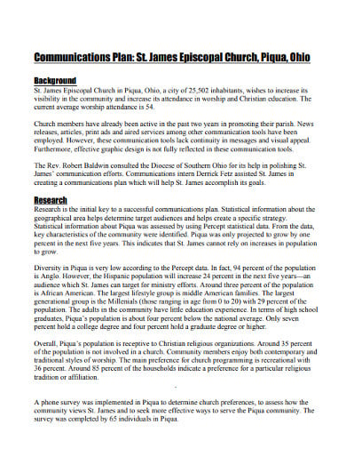 church-research-communication-plan