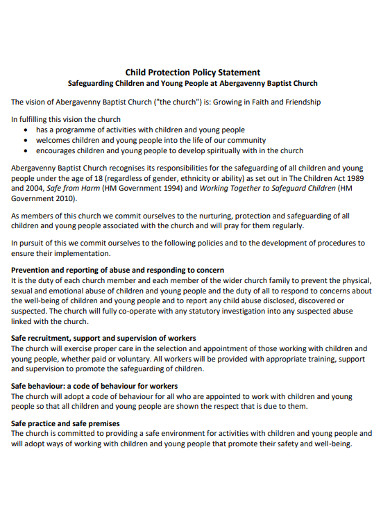 10  Church Safeguarding Policy Templates in PDF DOC