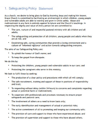 church safeguarding policy statement