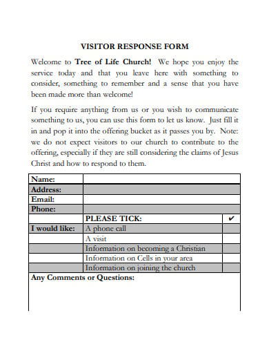 church-visitors-response-form