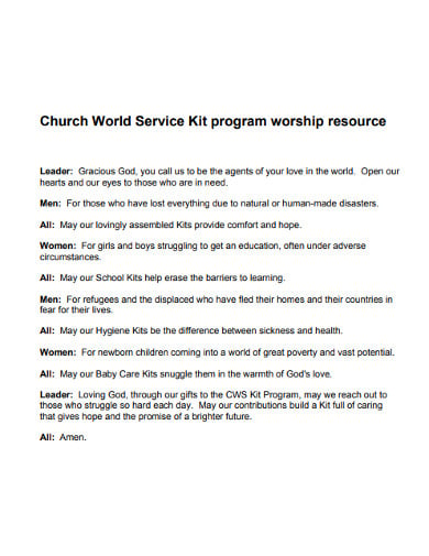 church world service program