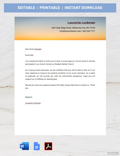 27+ Church Invitation Letter Templates in DOC | PDF