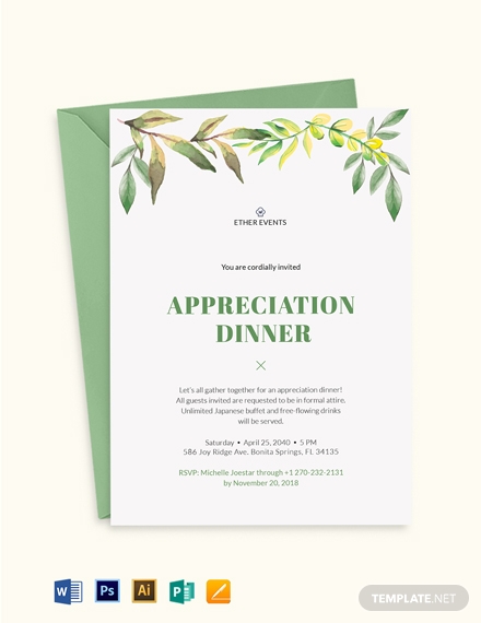 client appreciation dinner invitation