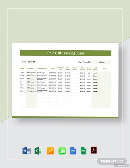 cold-call-tracking-sheet-template