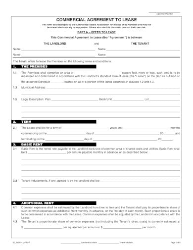 commercial agreement to lease in pdf