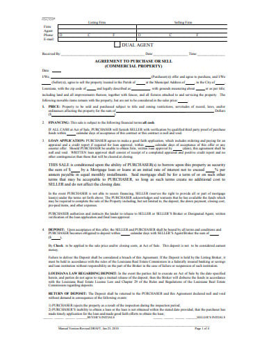 commercial real estate sale agreement example