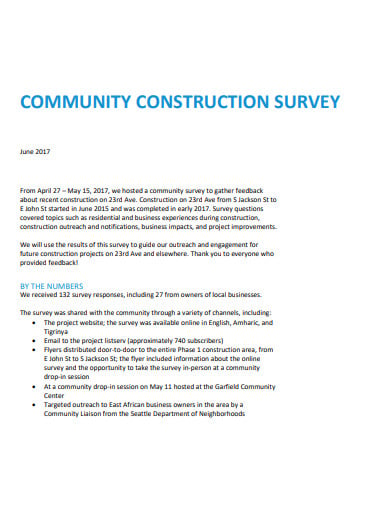 community-contruction-survey-template