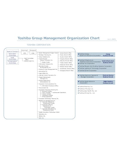 company management organization chart