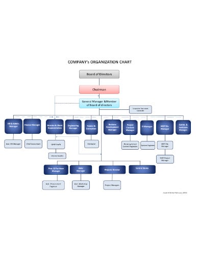 company organization chart example