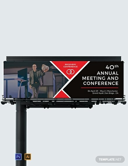 conference billboard template 440x570