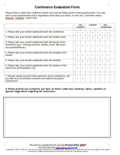 conference evaluation form in doc