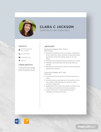 construction-paralegal-resume-template