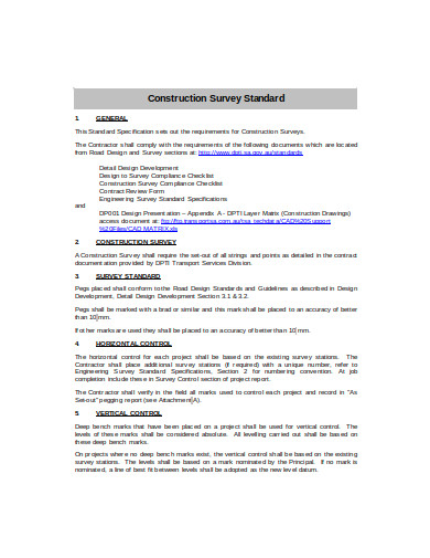 construction-survey-standard-template