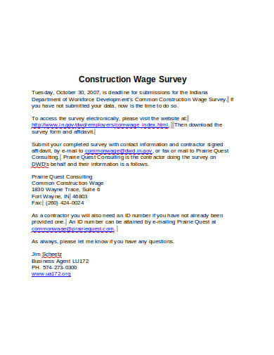 construction-wage-survey-template