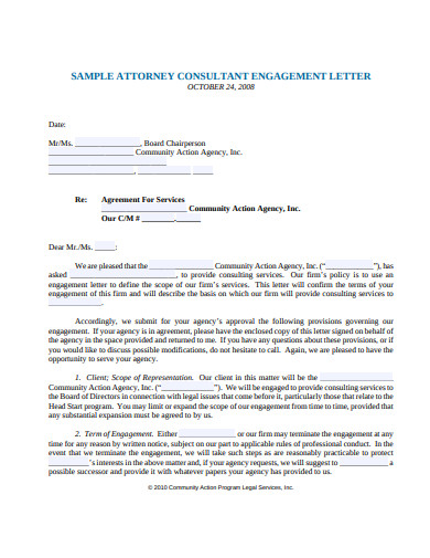 consultant agreement letter