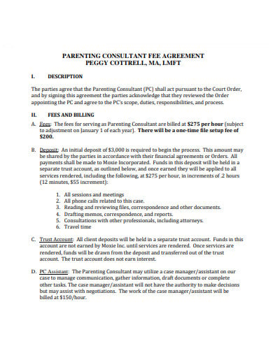consultant fee agreement format