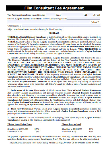 Consultant Fee Agreement Template