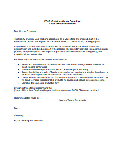 consultant letter template