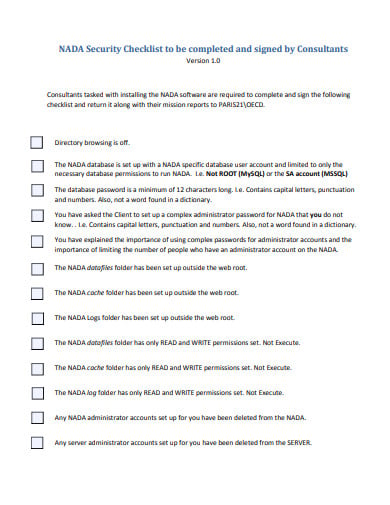 consultants-application-security-checklist-template