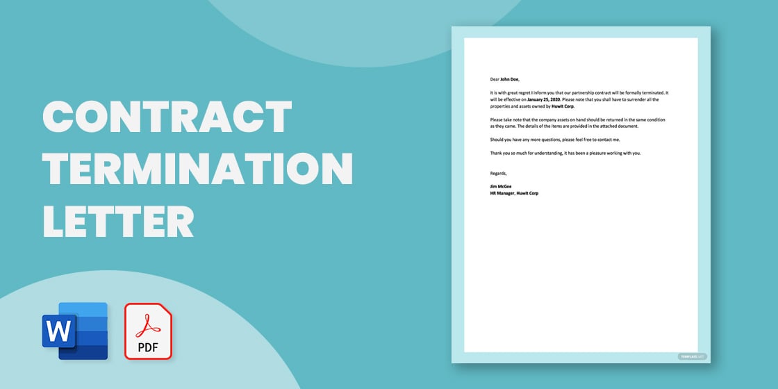 contract termination letter – free word pdf documents download