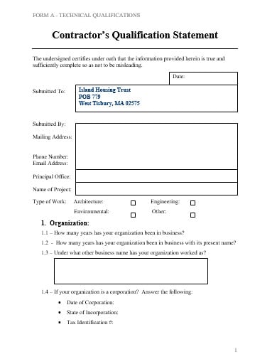 contractor-qualification-statement-form-template