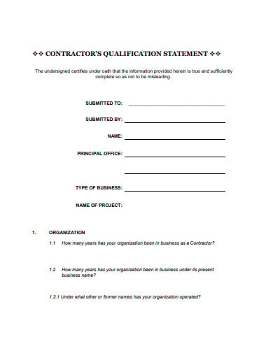 contractor-qualification-statement-template