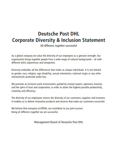 personal statement for diversity and inclusion