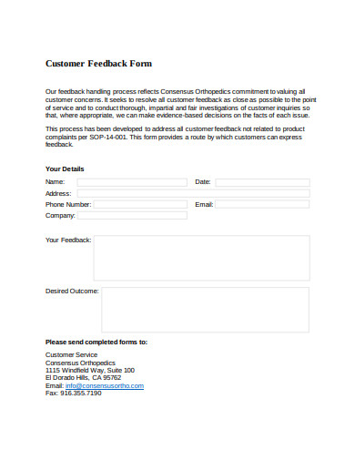 18+ Customer Feedback Templates in Google Docs | Word | Pages | PDF