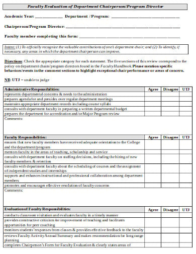 department-chairperson-faculty-evaluation-form-template