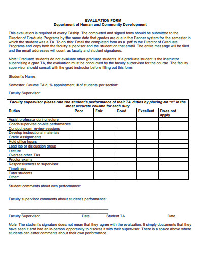 10+ Department Evaluation Form Templates in Doc | Excel | PDF