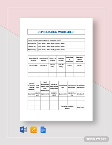 depreciation-worksheet-template