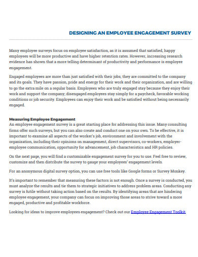 designing employee engagement survey