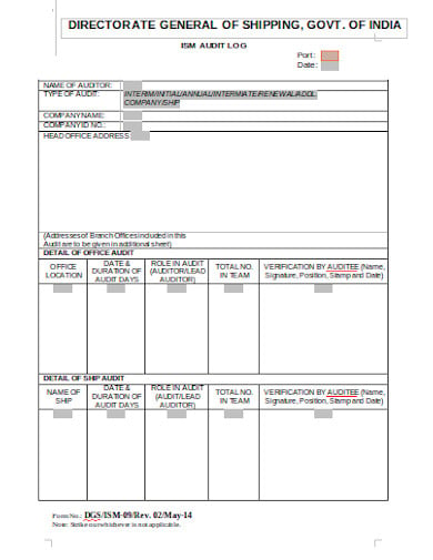 10+ Audit Log Templates in PDF | WORD