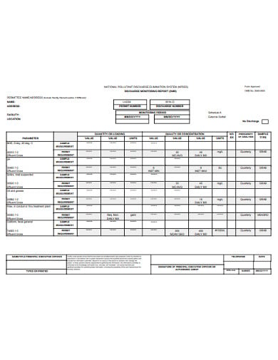 discharge monitoring report