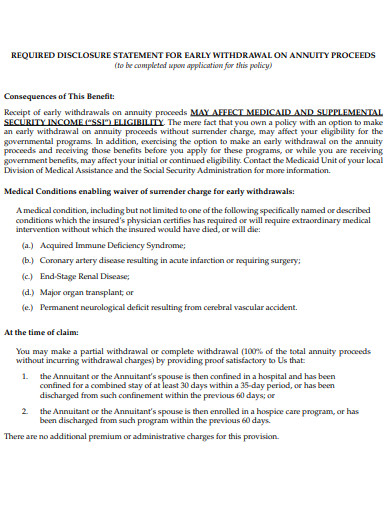 10+ Annuity Disclosure Statement Templates in DOC | PDF