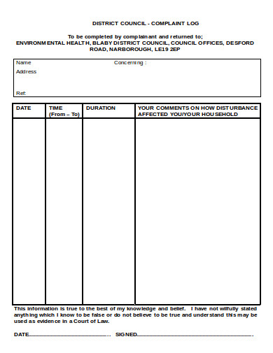 14 Complaint Log Templates In Doc Excel Pdf Free And Premium Templates 3684