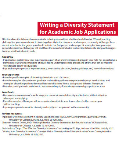 personal statement example diversity