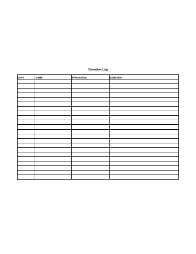 6+ Donation Log Templates in PDF